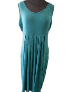 Elegant Teal Sleeveless Maxi Dress